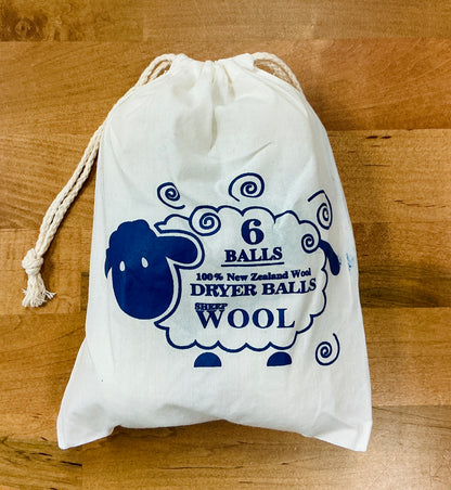 Natural Wool Dryer Balls - 6 Pack