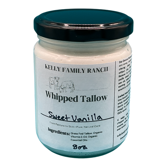 Kelly Family Ranch Whipped Tallow 8oz - Sweet Vanilla