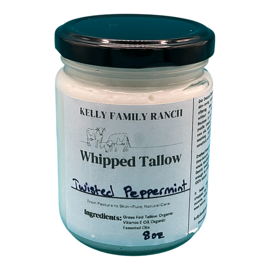 Kelly Family Ranch Whipped Tallow 8oz - Twisted Peppermint