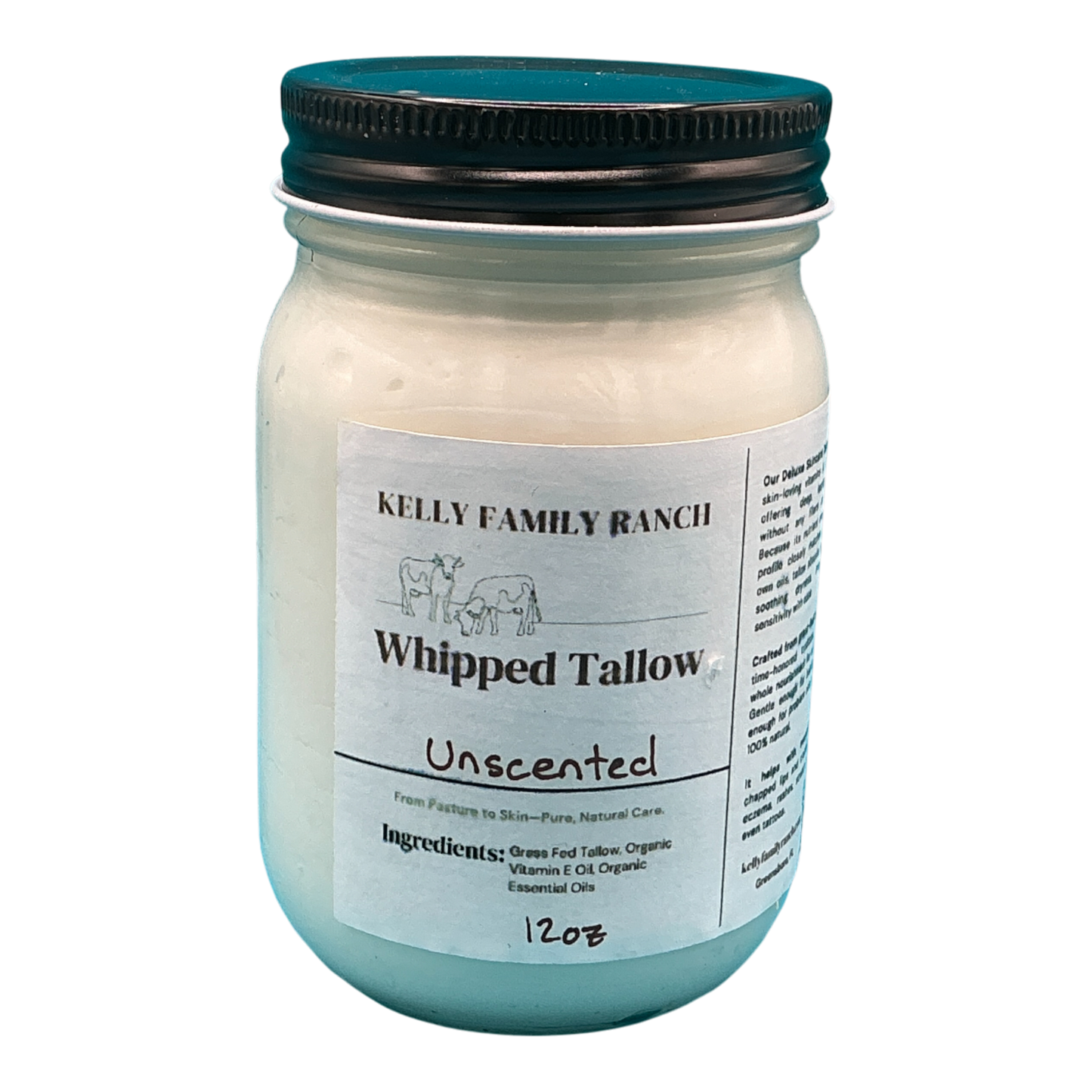 Kelly Family Ranch Whipped Tallow 12oz - Unscented