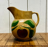 Vintage Watt Pottery Pitcher with Apple Pattern