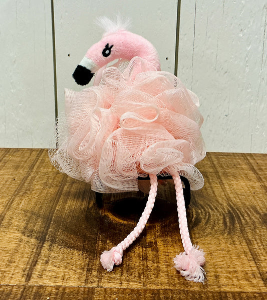 Flamingo Bath Pouf