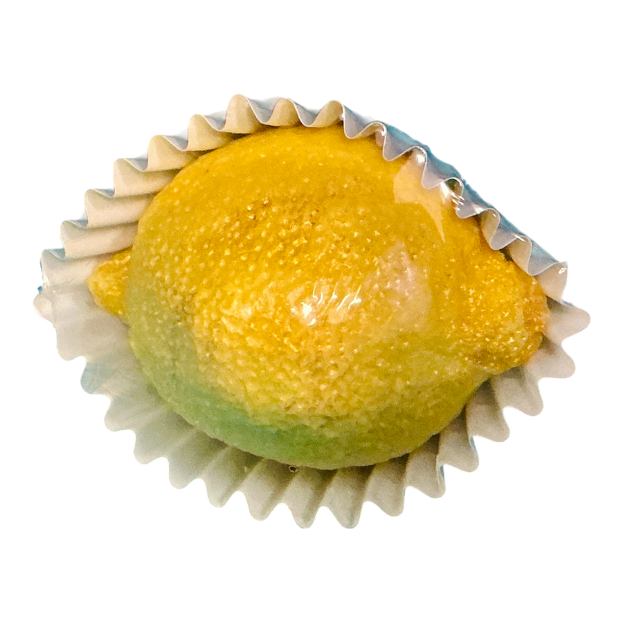 Squeeze the Day Lemon handcrafted soap by Monticello Soap Company, novelty bar shaped like a real lemon.