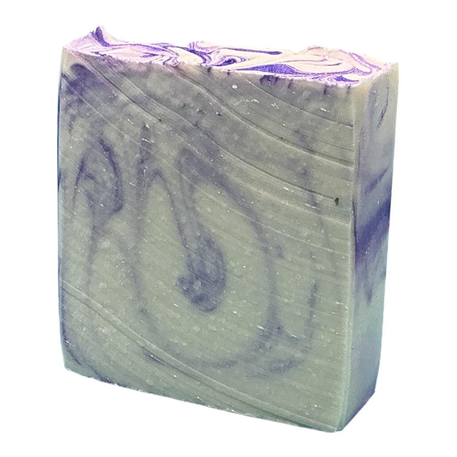 Lavender Driftwood handcrafted bar soap by Monticello Soap Company, calming cold-process bar with lavender and warm woody notes.