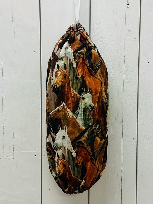 Horse Print Plastic Bag Holders