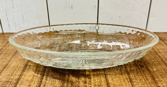 Jenkins Glass Co. Falcon Strawberry Oval Bowl