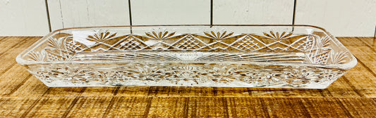 Vintage Pressed Glass Serving Tray