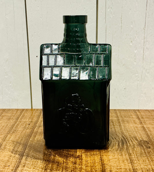 Vintage Wheaton Glass 1979 Greetings of the Season" Ten Lords a Leaping Black Glass Bottle