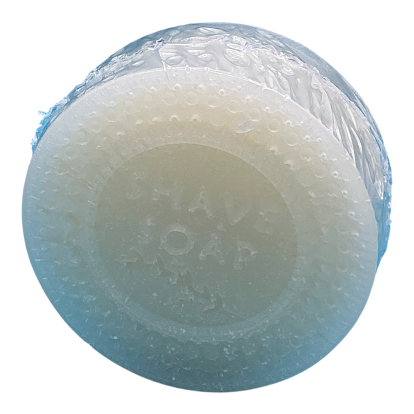 Sandalwood Shave Bar 3.5 oz by Monticello Soap Company, full-size sandalwood EO shave soap with kaolin clay