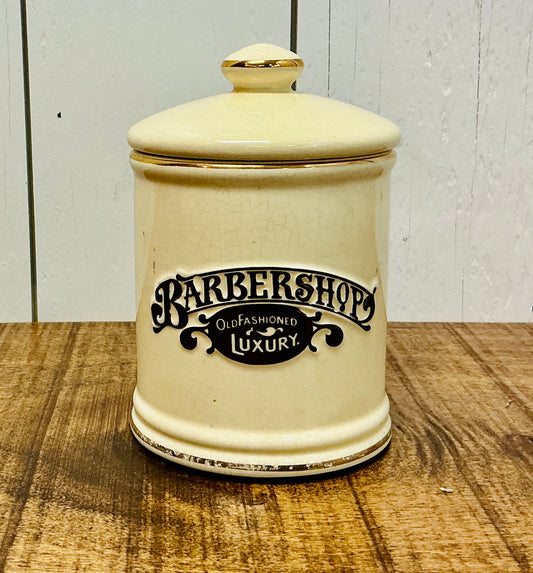 Vintage Franklin Toiletry Co. Ceramic Barershop Shaving Jar