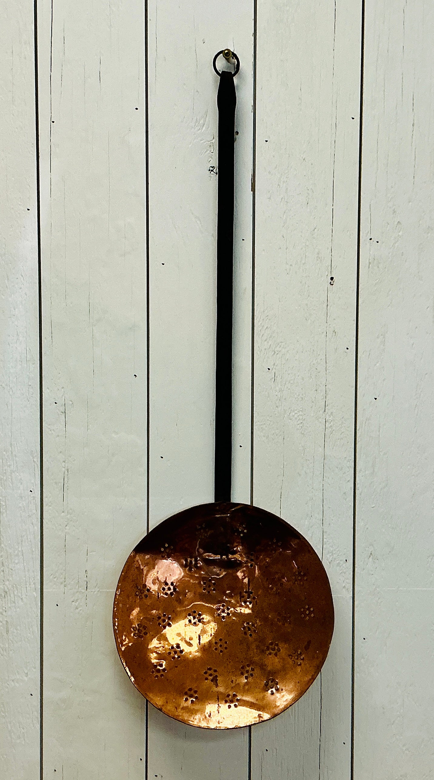 Vintage Copper Skimmer with Wrought Iron Handle, vintage one-of-a-kind find from Monticello Soap Company