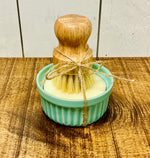 Solid Dish Soap Set by Monticello Soap Company, zero-waste solid dish soap with palm brush