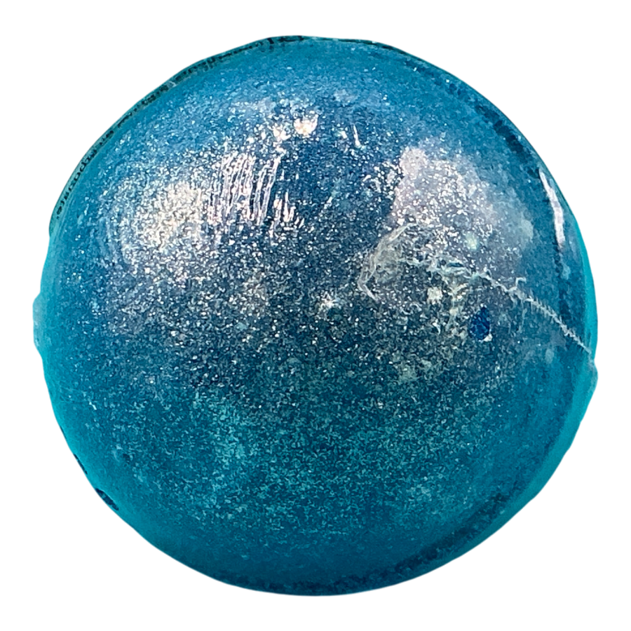 Silent Night Bath Bomb handcrafted by Monticello Soap Company, juicy plum holiday fizzy bomb with shea butter