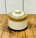 Solid Dish Soap in Vintage Stoneware Crock by Monticello Soap Company, vintage Sears stoneware crock with solid dish soap