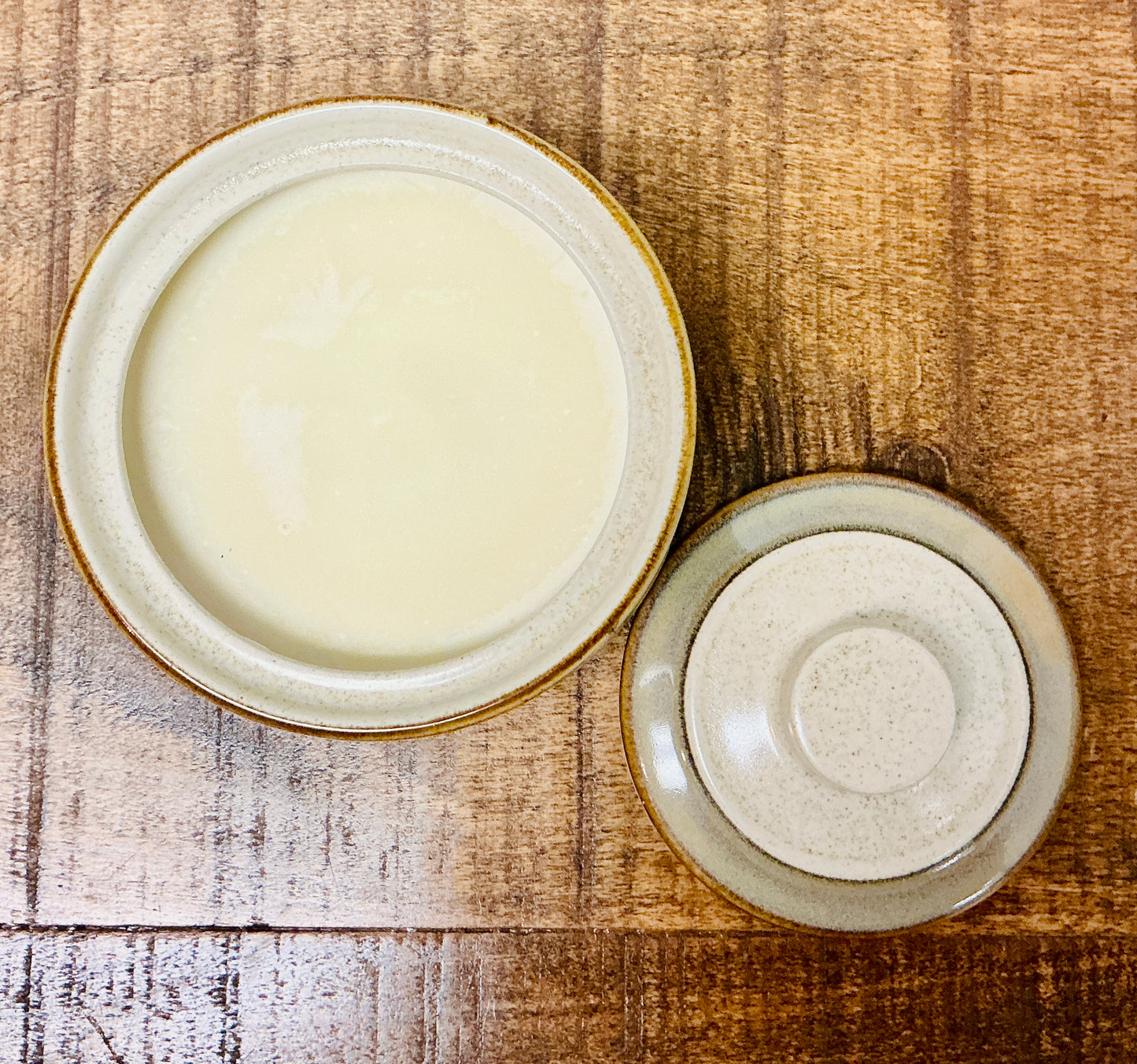 Solid Dish Soap in Vintage Stoneware Crock