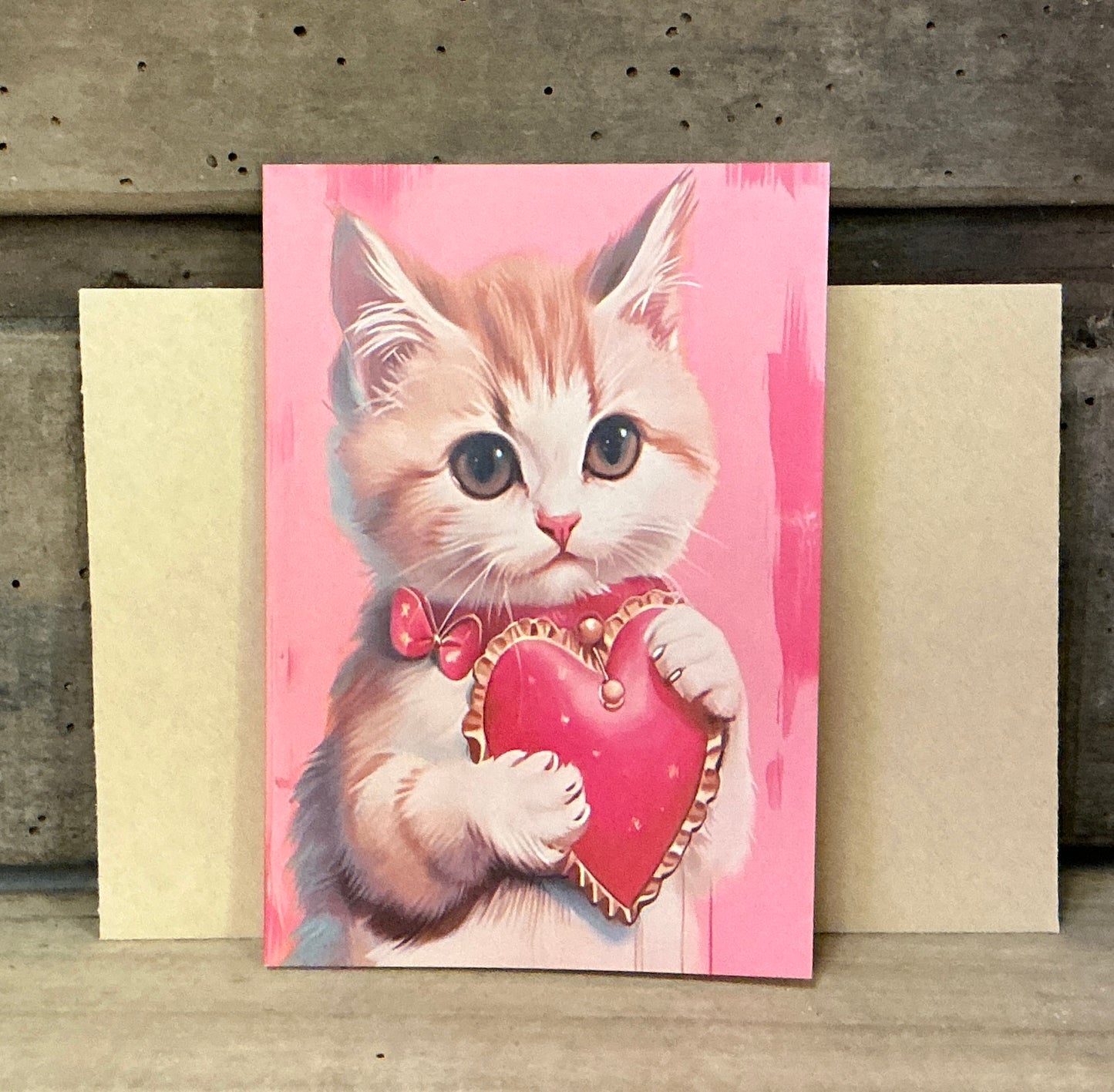 Valentine's Greeting Cards with Cat Theme