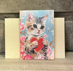 Valentine's Greeting Cards with Cat Theme