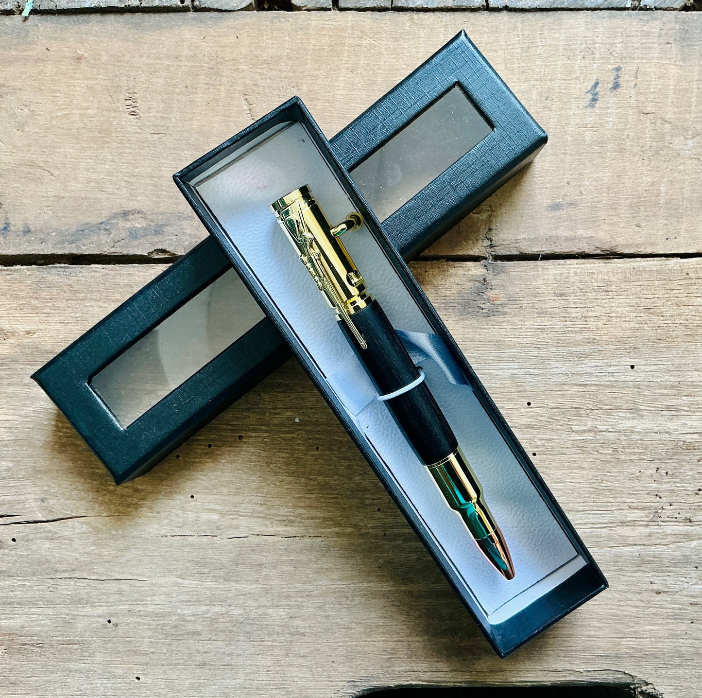 .30 Cal Bolt Action Pen African Blackwood and Gold