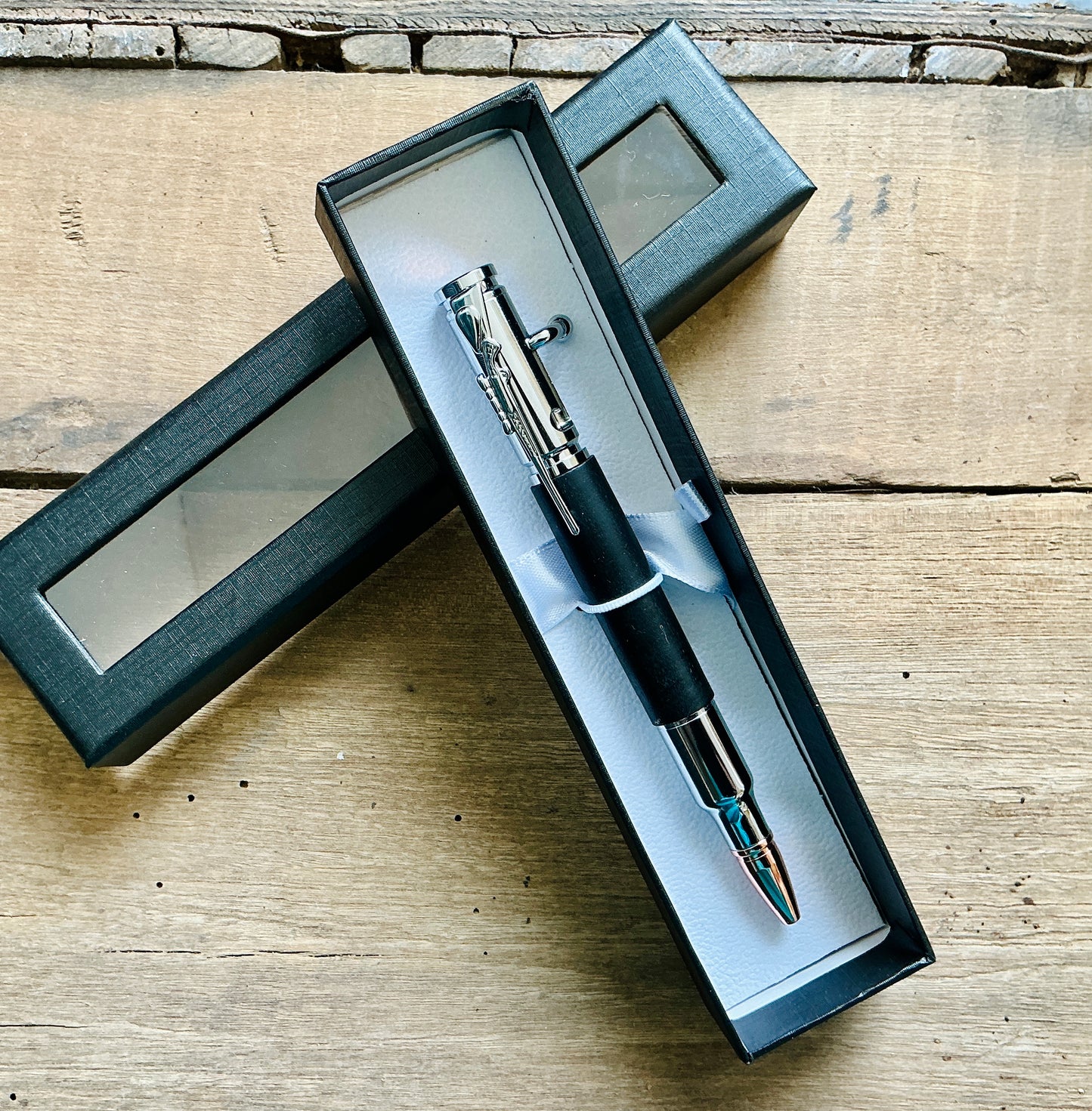 .30 Cal Bolt Action Pen African Blackwood and Chrome