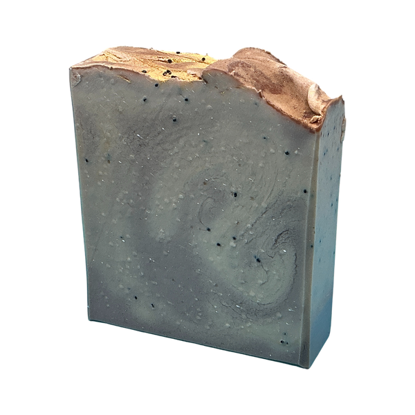 Vanilla Bean handcrafted bar soap by Monticello Soap Company, creamy warm vanilla bar with gentle poppy seed exfoliation.