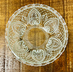 Vintage Malaysia Clear Pressed Glass Footed Bowl