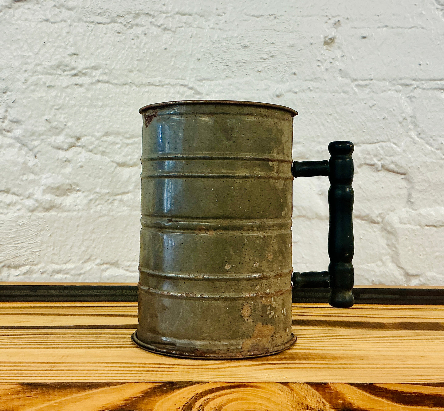 Vintage Bromwell's Metal Flour Sifter, vintage one-of-a-kind find from Monticello Soap Company