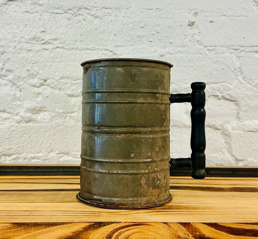 Vintage Bromwell's Metal Flour Sifter, vintage one-of-a-kind find from Monticello Soap Company