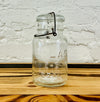 Vintage Hazel Atlas E - Z Seal Jar with Wire Bail Closure and Glass Lid
