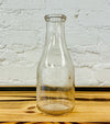 Vintage Glass Milk Jug, One Quart