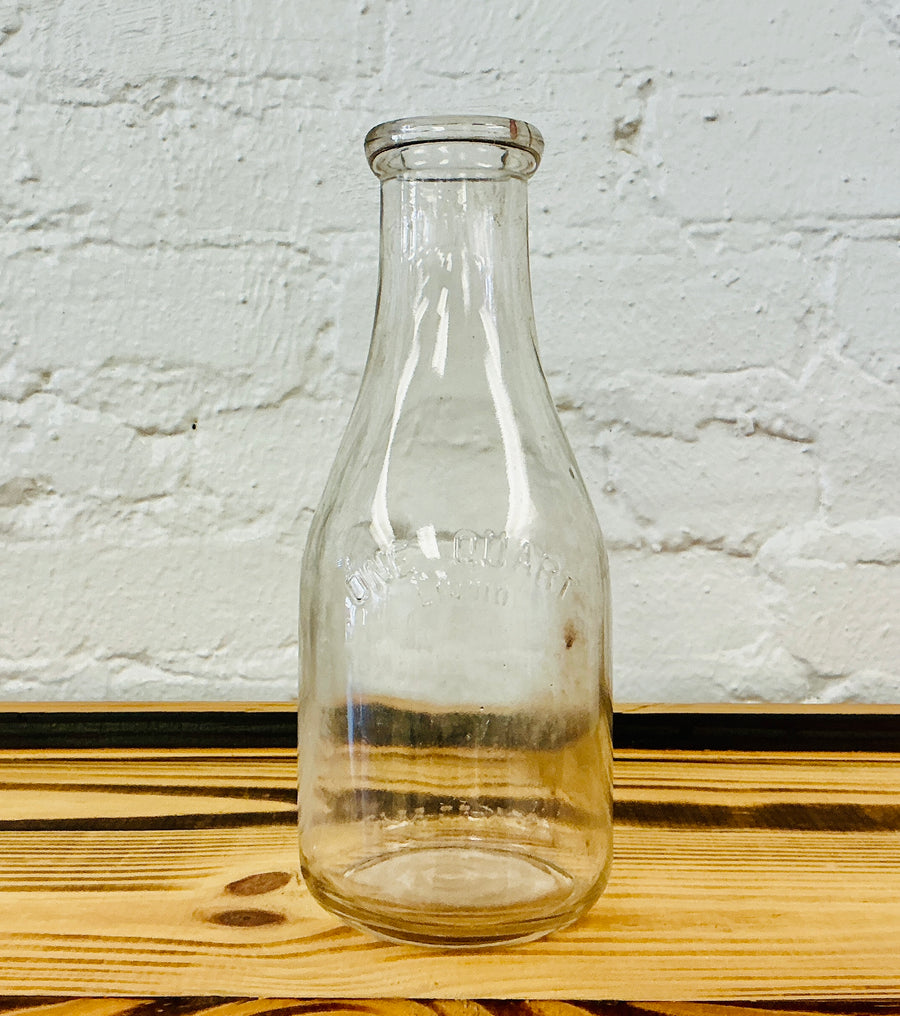 Vintage Glass Milk Jug, One Quart, vintage one-of-a-kind find from Monticello Soap Company