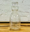 Vintage Glass Cream Top Milk Jug, One Quart, Embossed with Searles
