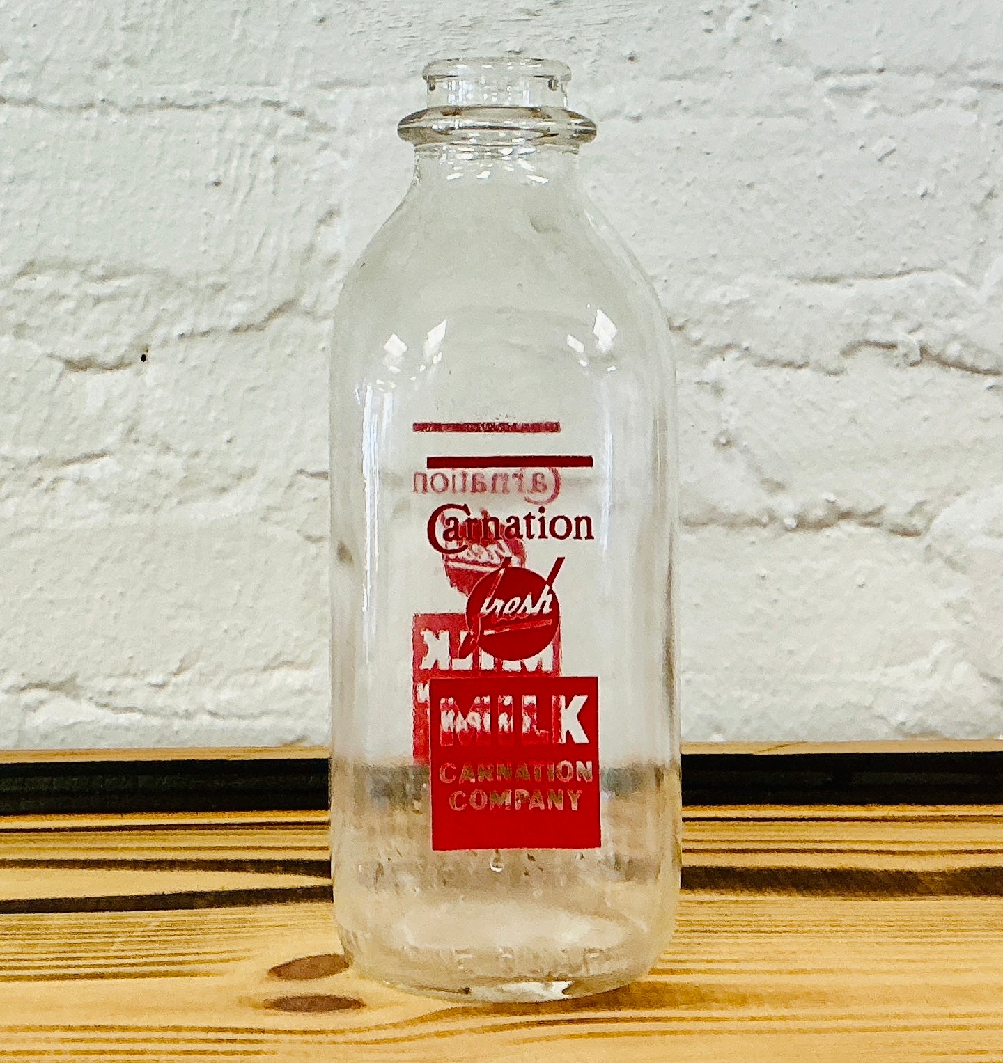 Vintage Carnation Milk Jug, One Quart, vintage one-of-a-kind find from Monticello Soap Company