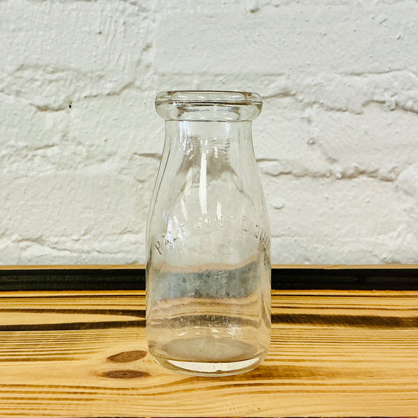 Vintage Half Pint Milk Bottle, Embossed with Seal Date 1-11-14, vintage one-of-a-kind find from Monticello Soap Company