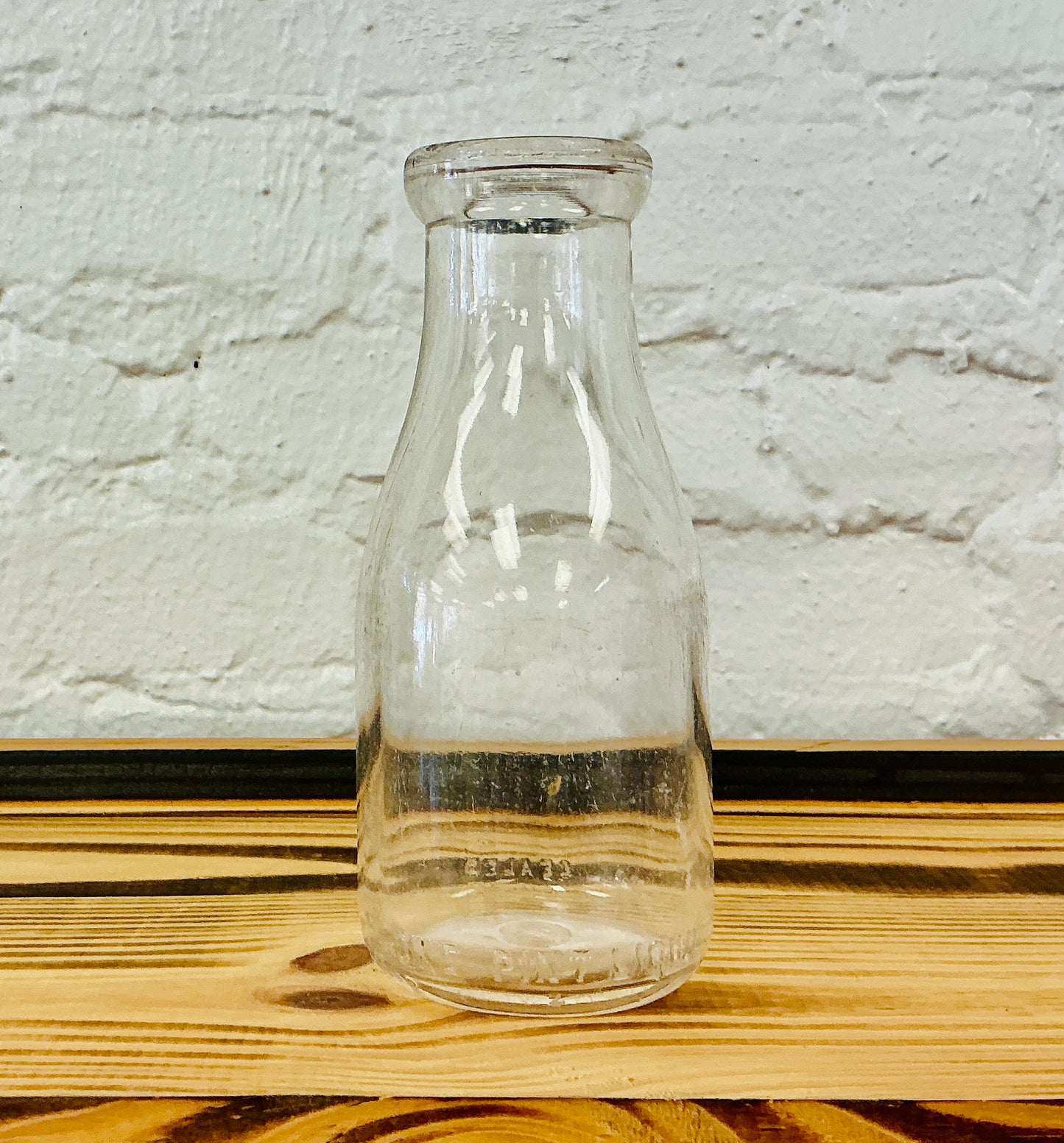 Vintage Pint Milk Bottle, Unbranded, vintage one-of-a-kind find from Monticello Soap Company