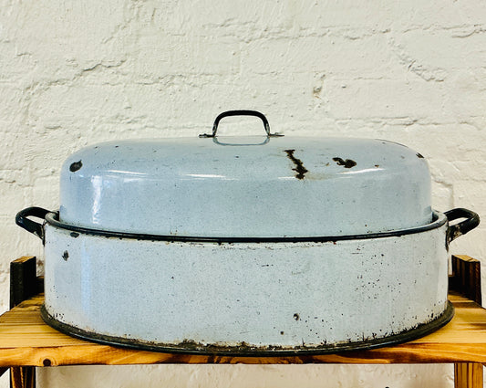 Vintage Savory Enamel Oval Roasting Pan, vintage one-of-a-kind find from Monticello Soap Company