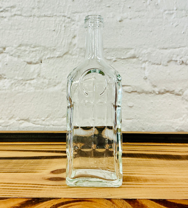 Vintage Glass Medicine or Beverage Bottle with Checkered Pattern, vintage find from Monticello Soap Company