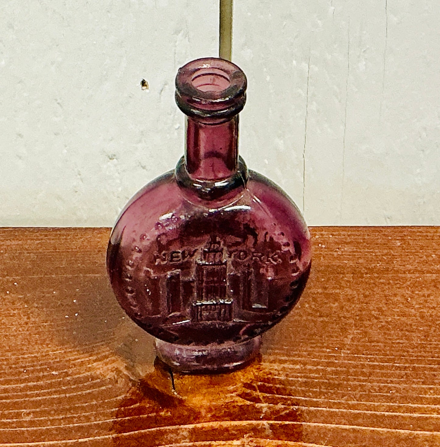 Vintage Miniature Wheaton Ball and Claw Embossed with New York Central Towers, vintage find from Monticello Soap Company
