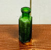 Antique Miniature Green Glass Poison Bottle