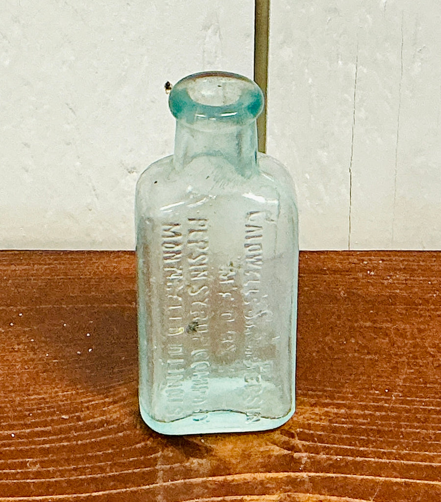 Vintage Dr. Caldwell's Syrup Pepsin Medicine Bottle, vintage one-of-a-kind find from Monticello Soap Company