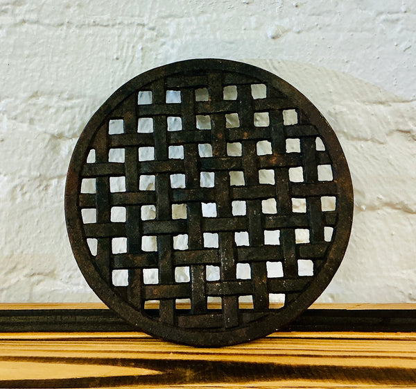 Vintage Decoratiive Cast Iron Trivet, vintage one-of-a-kind find from Monticello Soap Company