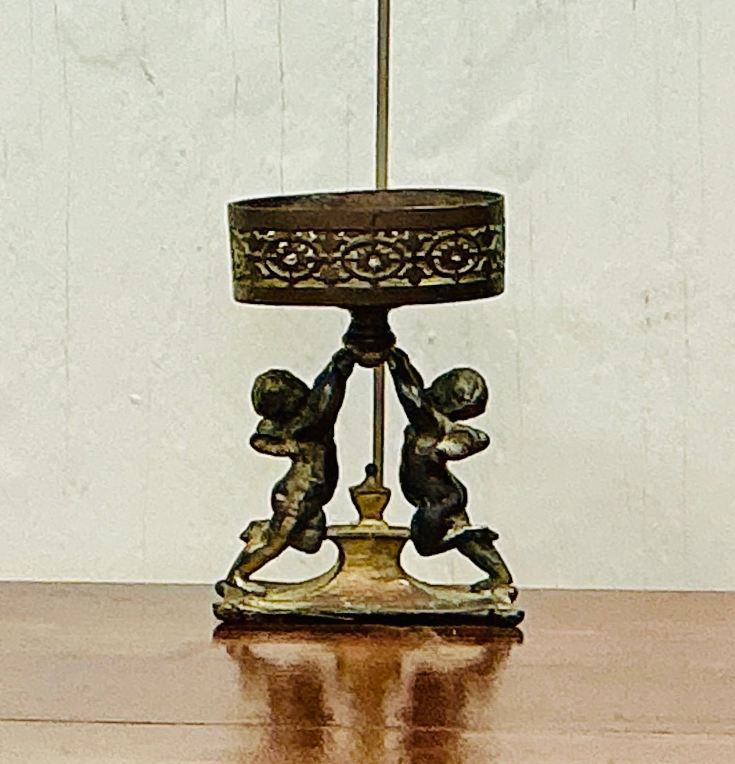Antique Silver-Plated Cherub Ring Stand, vintage one-of-a-kind find from Monticello Soap Company
