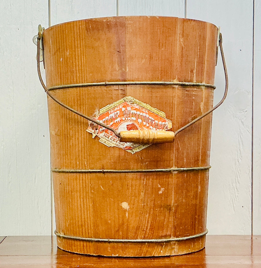 Vintage White Mountain Ice Cream Freezer Bucket, vintage one-of-a-kind find from Monticello Soap Company