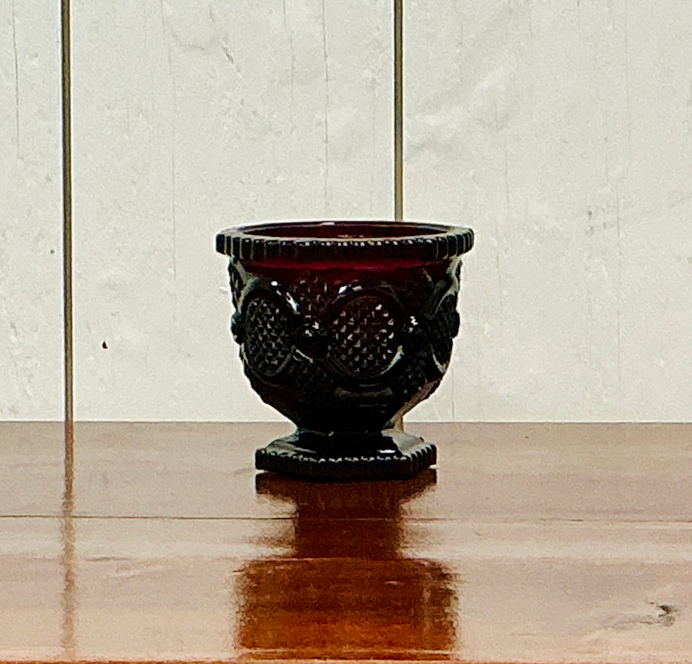 Vintage Avon Cape Cod 1876 Ruby Red Sugar Bowl, vintage one-of-a-kind find from Monticello Soap Company