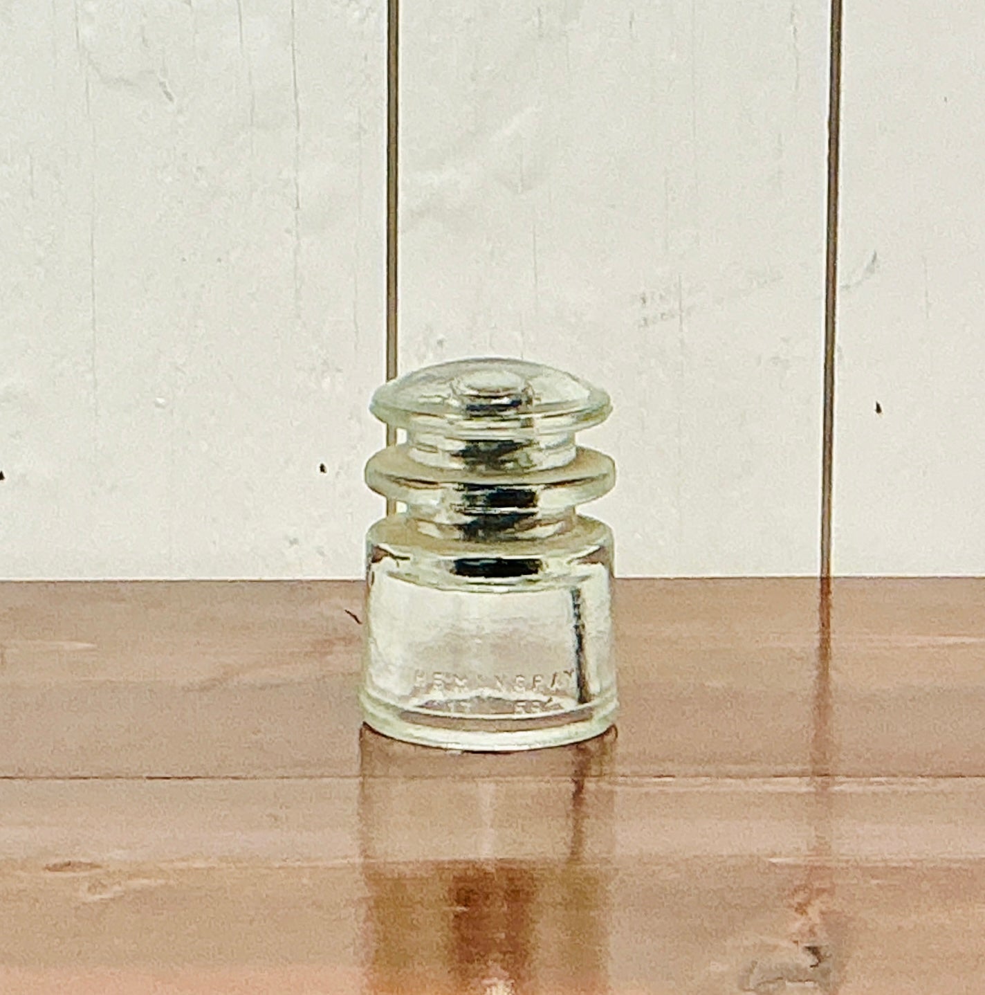 Vintage Hemingray Clear Glass Insulator 13-59, vintage one-of-a-kind find from Monticello Soap Company