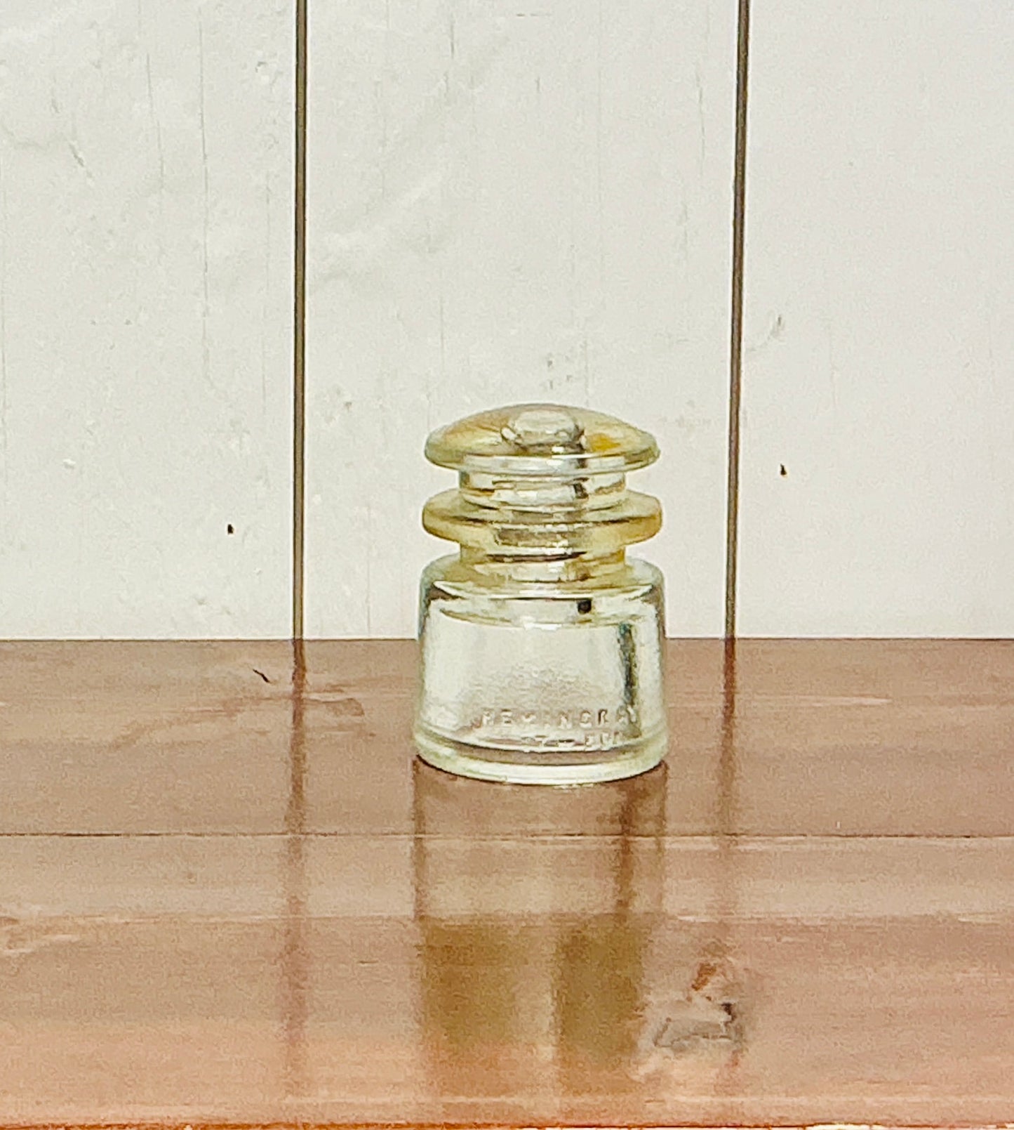 Vintage Hemingray Clear Glass Insulator 17-59, vintage one-of-a-kind find from Monticello Soap Company