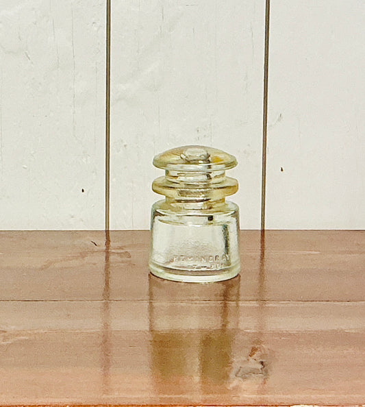 Vintage Hemingray Clear Glass Insulator 17-59, vintage one-of-a-kind find from Monticello Soap Company