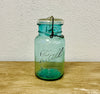 Vintage Blue Glass Ball Canning Jar