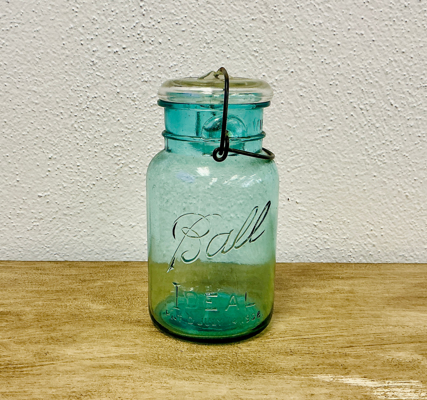 Vintage Blue Glass Ball Canning Jar, vintage one-of-a-kind find from Monticello Soap Company