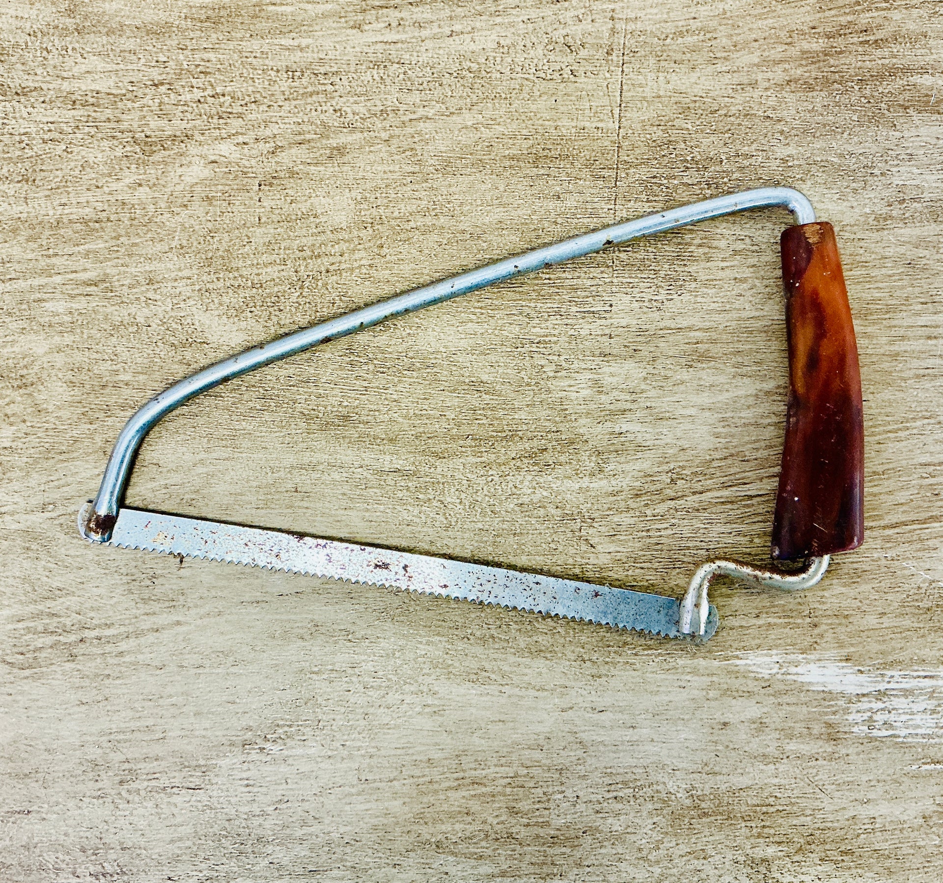 Vintage Meat Saw with Bakelite Handle, vintage one-of-a-kind find from Monticello Soap Company
