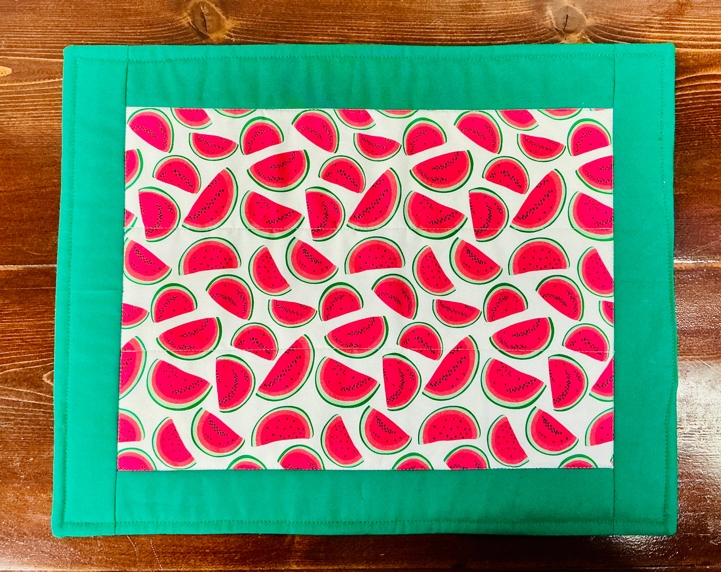 Handmade Quilted Watermelon Placemat